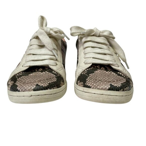 Dolce Vita Neo Embossed Snake Print Glitter Lace-Up Sneakers Womens 6.5M Pink - Picture 7 of 10